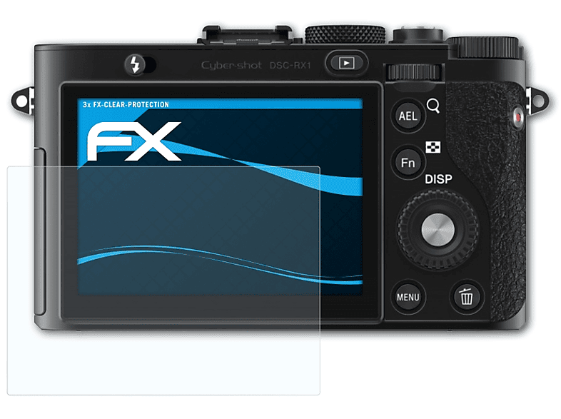 ATFOLIX 3x FX-Clear Displayschutz(für Sony DSC-RX1R)