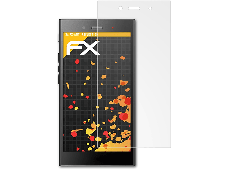 ATFOLIX 3x FX-Antireflex Z3) Displayschutz(für Blackberry
