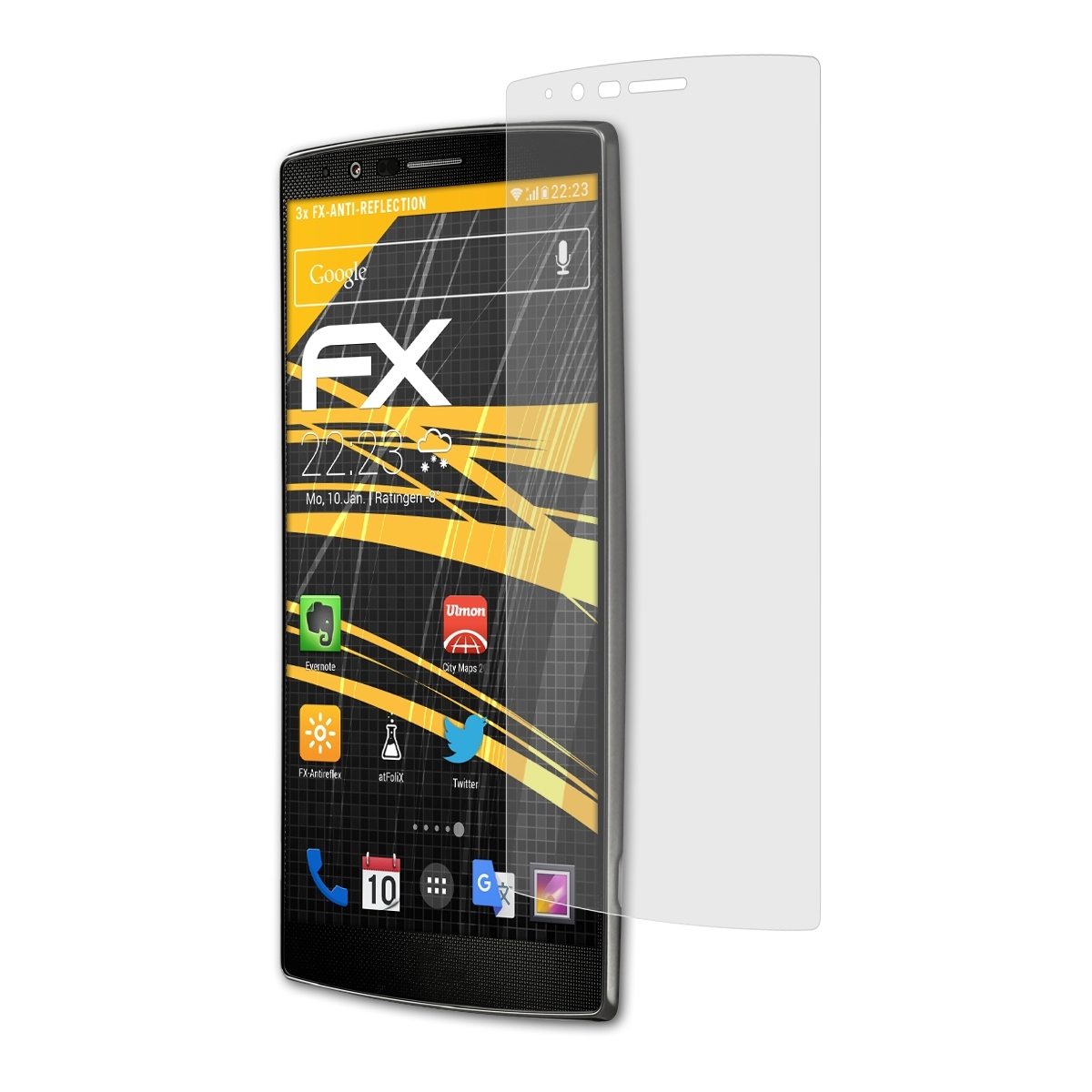 3x Displayschutz(für G4) LG ATFOLIX FX-Antireflex