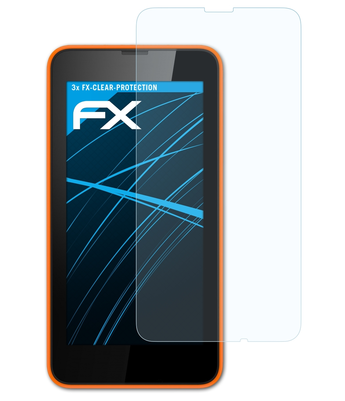 ATFOLIX 3x FX-Clear Displayschutz(für Nokia Lumia 635)