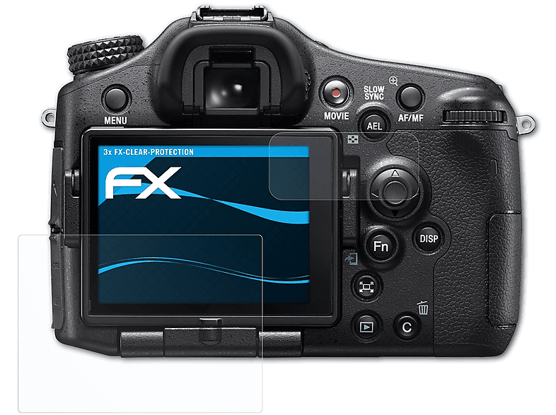 ATFOLIX 3x FX-Clear Displayschutz(für Sony Alpha a77 II (ILCA-77M2))
