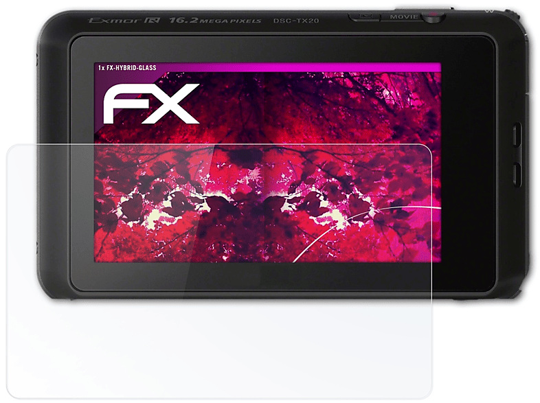 ATFOLIX FX-Hybrid-Glass Schutzglas(für Sony DSC-TX20) | Kamera Schutzfolie