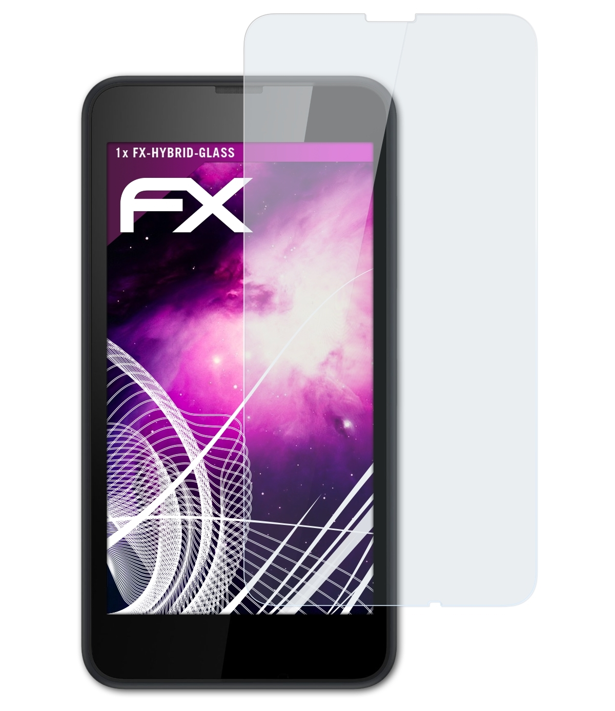 ATFOLIX FX-Hybrid-Glass Schutzglas(für Nokia 630) Lumia