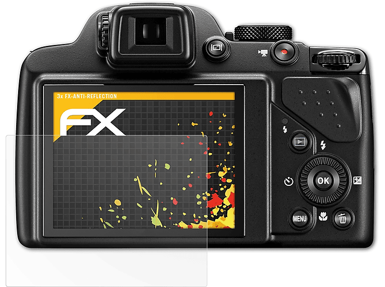 ATFOLIX 3x FX-Antireflex Displayschutz(für P530) Nikon Coolpix