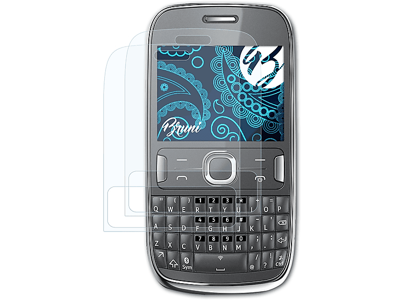 BRUNI 2x Basics-Clear Schutzfolie(für Nokia Asha 302)