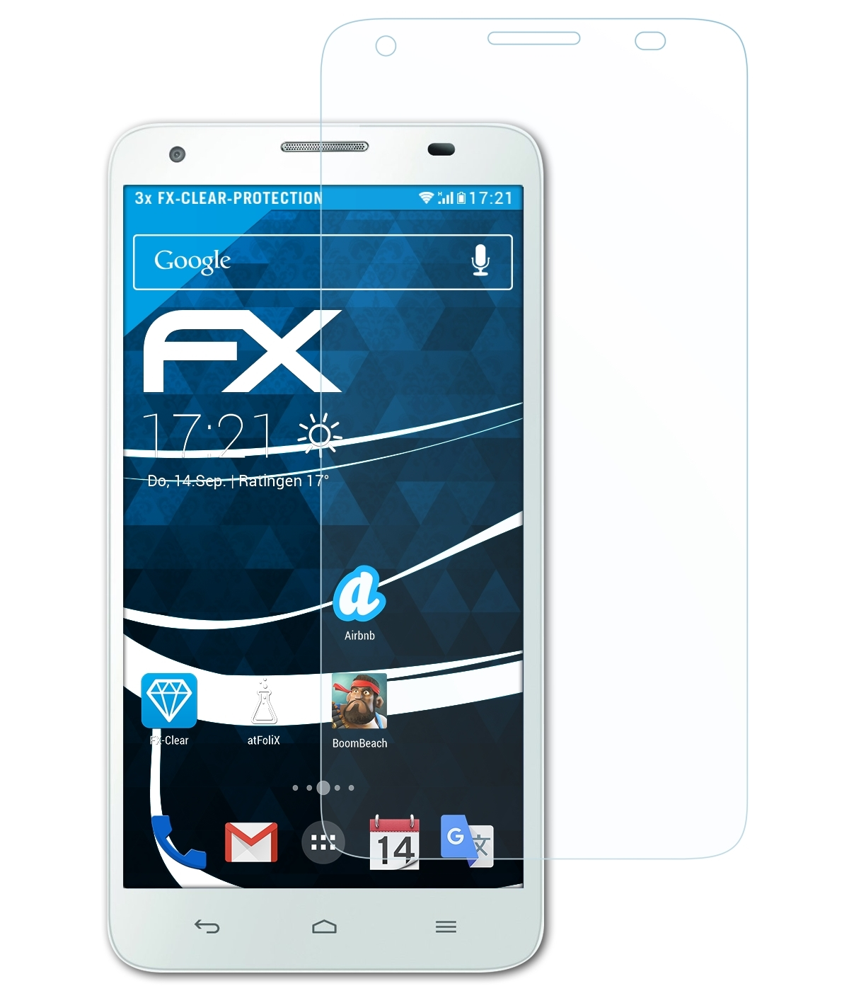 ATFOLIX 3x FX-Clear Displayschutz(für Huawei Ascend G750)