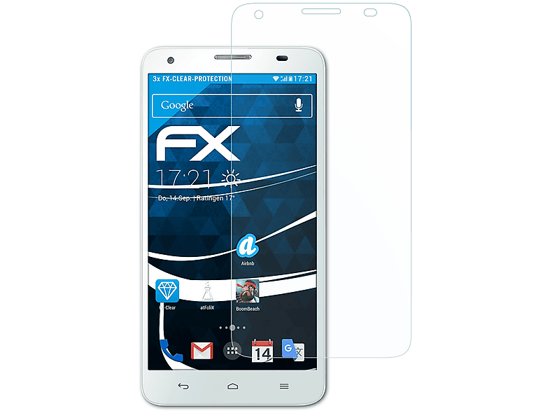 ATFOLIX 3x FX-Clear Displayschutz(für Huawei Ascend G750)