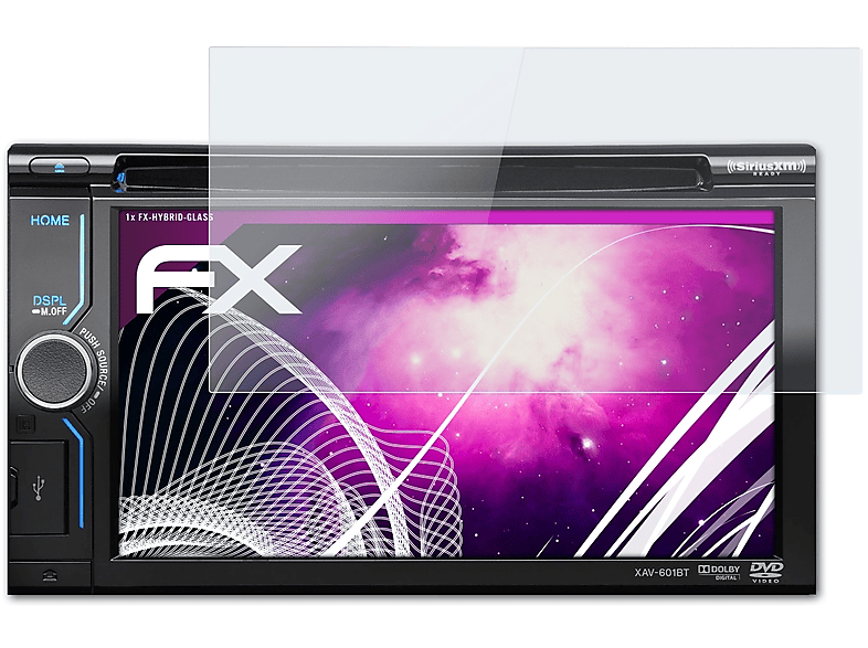ATFOLIX FX-Hybrid-Glass Schutzglas(für Sony XAV-601BT)