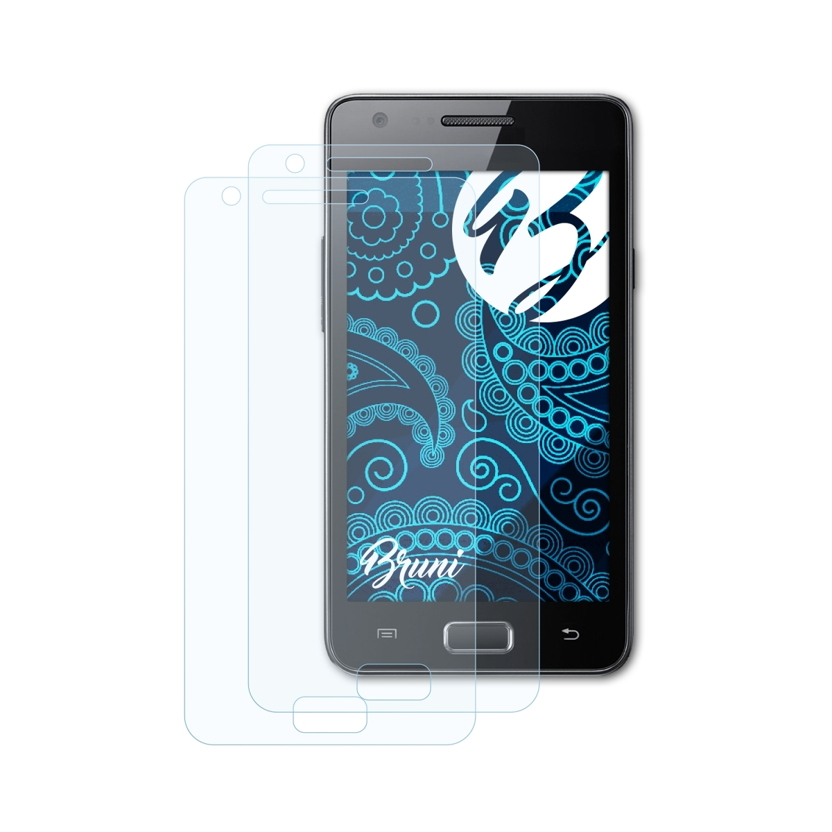 BRUNI 2x Galaxy R Samsung Schutzfolie(für Basics-Clear (GT-I9103))