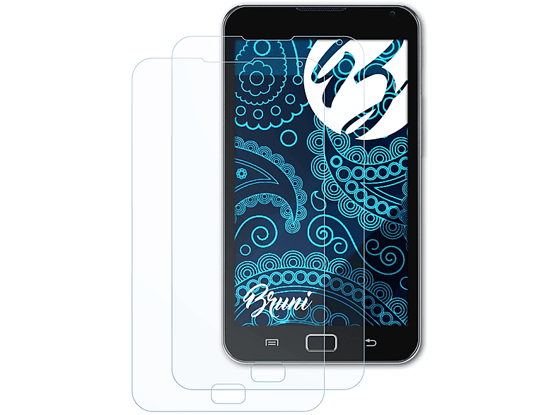 BRUNI 2x Galaxy Schutzfolie(für WiFi 5.0) Samsung S Basics-Clear