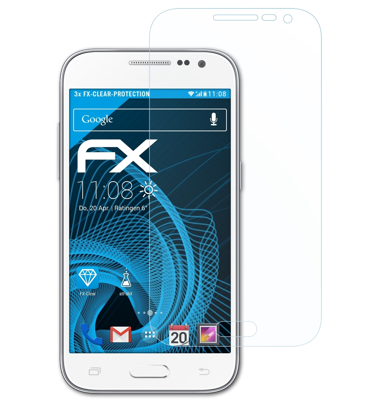 FX-Clear ATFOLIX 3x Displayschutz(für Core Samsung Galaxy Prime)