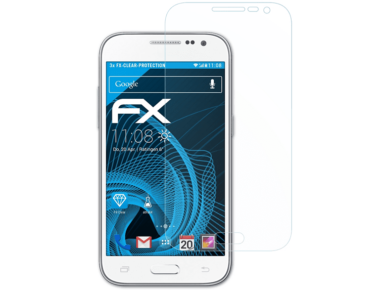 ATFOLIX 3x FX-Clear Displayschutz(für Samsung Galaxy Core Prime)