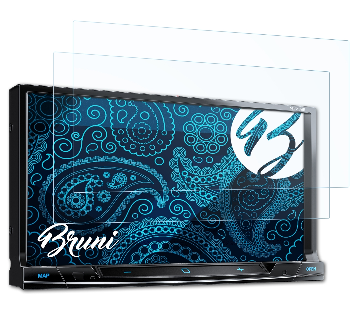 BRUNI 2x Basics-Clear NX702E) Schutzfolie(für Clarion