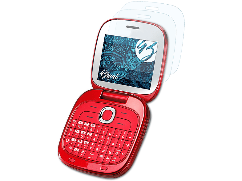 BRUNI Touch One Alcatel Glam Schutzfolie(für (810D)) Basics-Clear 2x