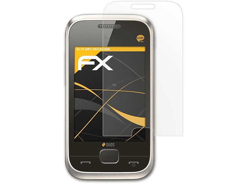 ATFOLIX 3x FX-Antireflex Samsung Displayschutz(für Deluxe Champ (C3310))
