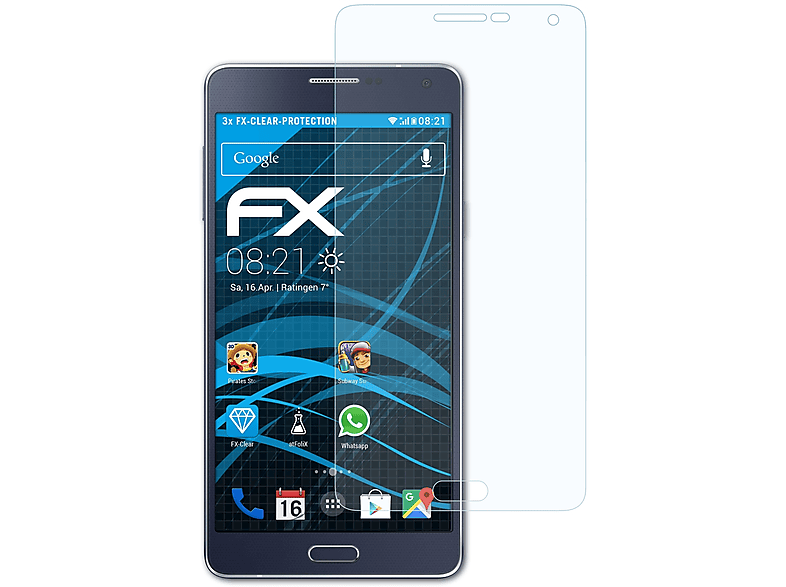 ATFOLIX 3x FX-Clear Displayschutz(für Samsung Galaxy A7 (2015))