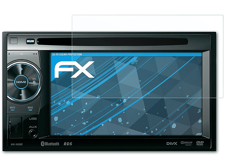 [Serviceverkauf läuft!] ATFOLIX 2x FX-Clear Pioneer Displayschutz(für AVH-2400BT)