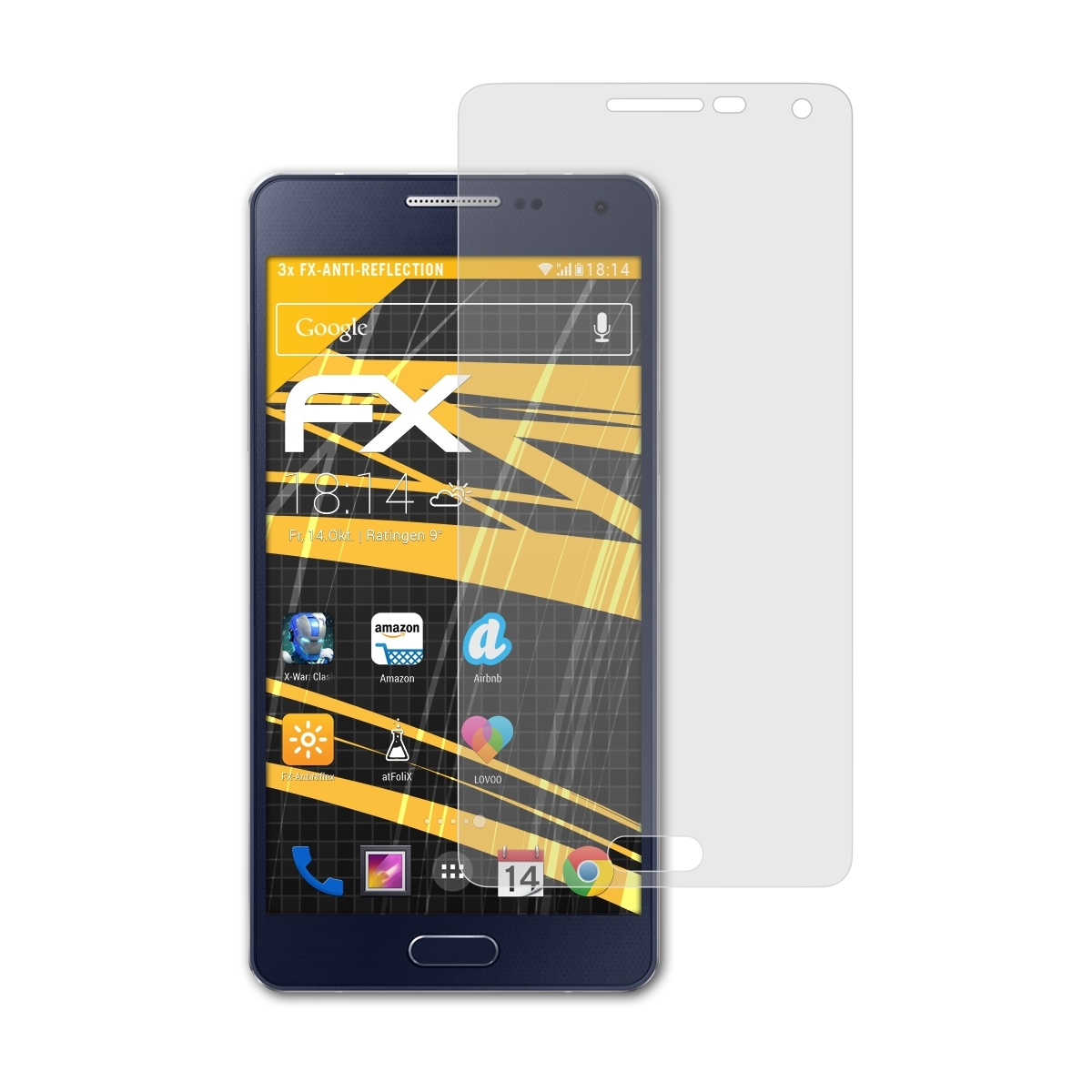ATFOLIX 3x FX-Antireflex Displayschutz(für Samsung (2015)) A5 Galaxy
