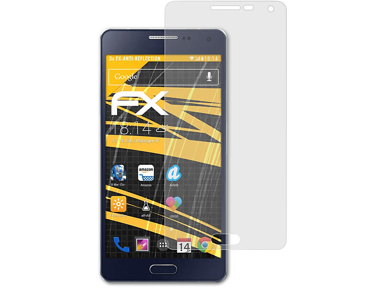 Displayschutz(für Samsung 3x ATFOLIX (2015)) Galaxy A5 FX-Antireflex