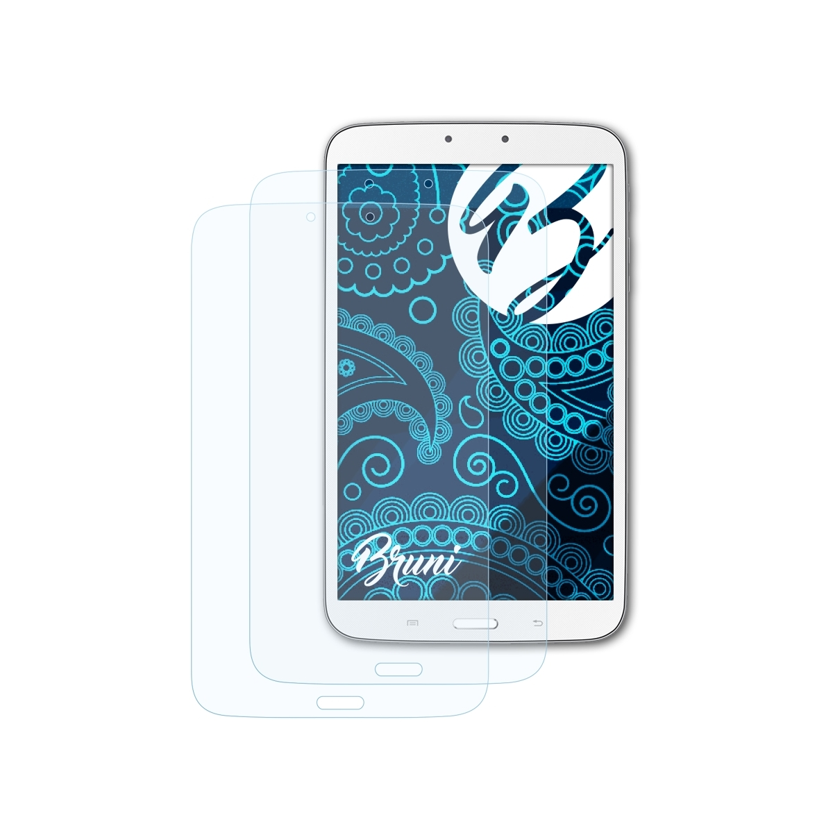 BRUNI 2x Basics-Clear Tab (WiFi 8.0 SM-T3100)) Schutzfolie(für Samsung 3 Galaxy