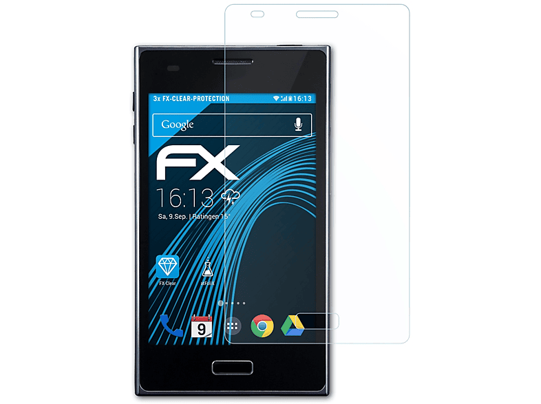 ATFOLIX 3x FX-Clear LG L5 Displayschutz(für Optimus (E610))