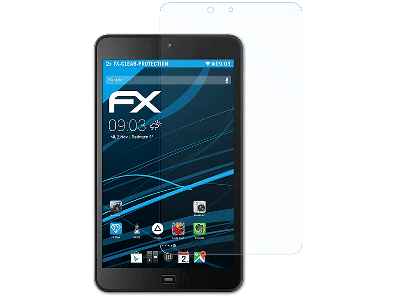 ATFOLIX 2x FX-Clear Displayschutz(für Tolino Tab 8)