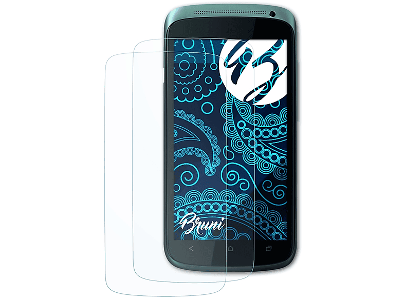 BRUNI 2x Basics-Clear Schutzfolie(für HTC One S)