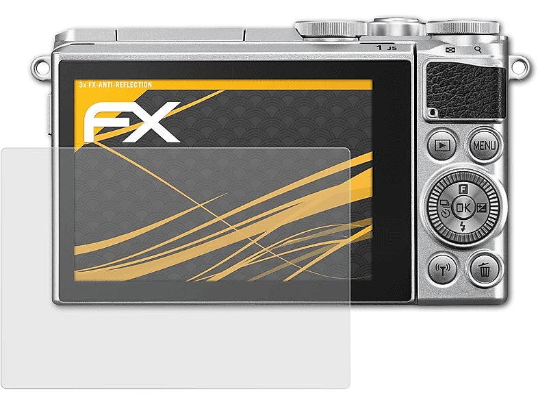 ATFOLIX 3x FX-Antireflex Displayschutz(für Nikon 1 J5)
