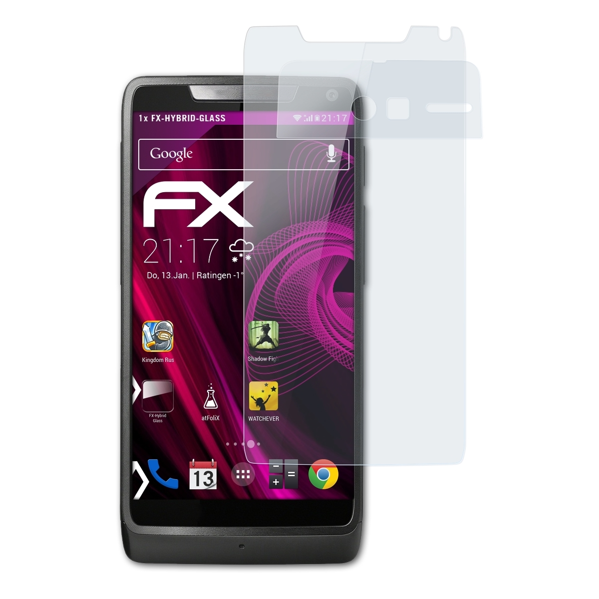 (Droid) FX-Hybrid-Glass ATFOLIX Razr M) Schutzglas(für Motorola