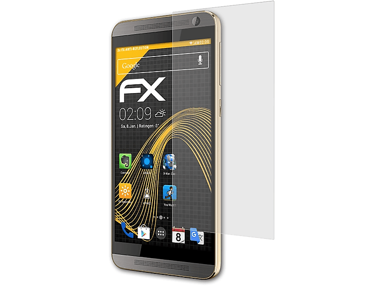 ATFOLIX 3x FX-Antireflex Displayschutz(für HTC One E9 Plus)