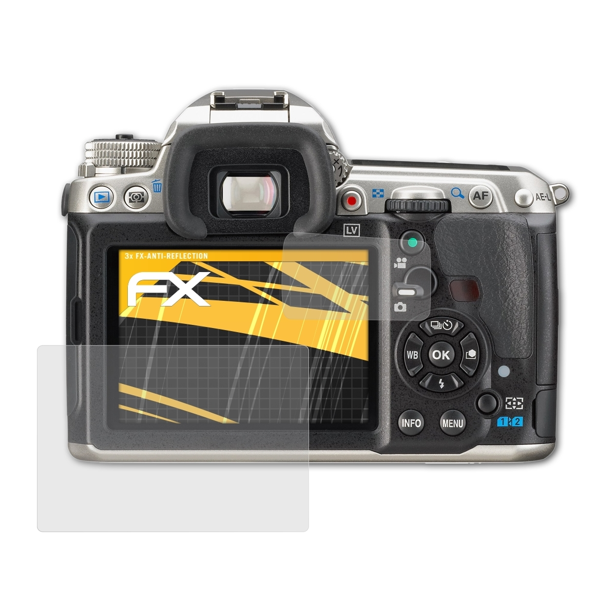 ATFOLIX 3x FX-Antireflex Displayschutz(für Ricoh II) Pentax K-3