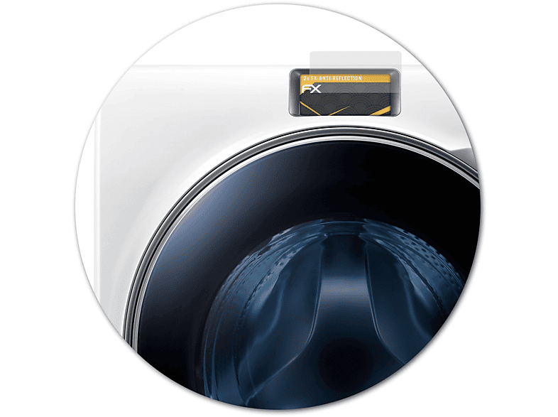 ATFOLIX 2x FX-Antireflex Displayschutz(für Samsung WW10H9600EW/EG) | Displayschutz für Waschgeräte