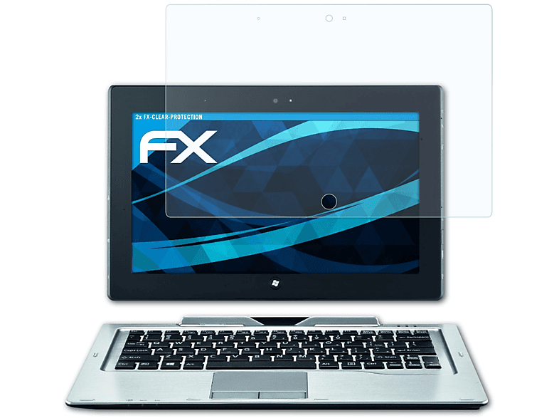 ATFOLIX 2x FX-Clear Displayschutz(für Fujitsu Stylistic Q702)