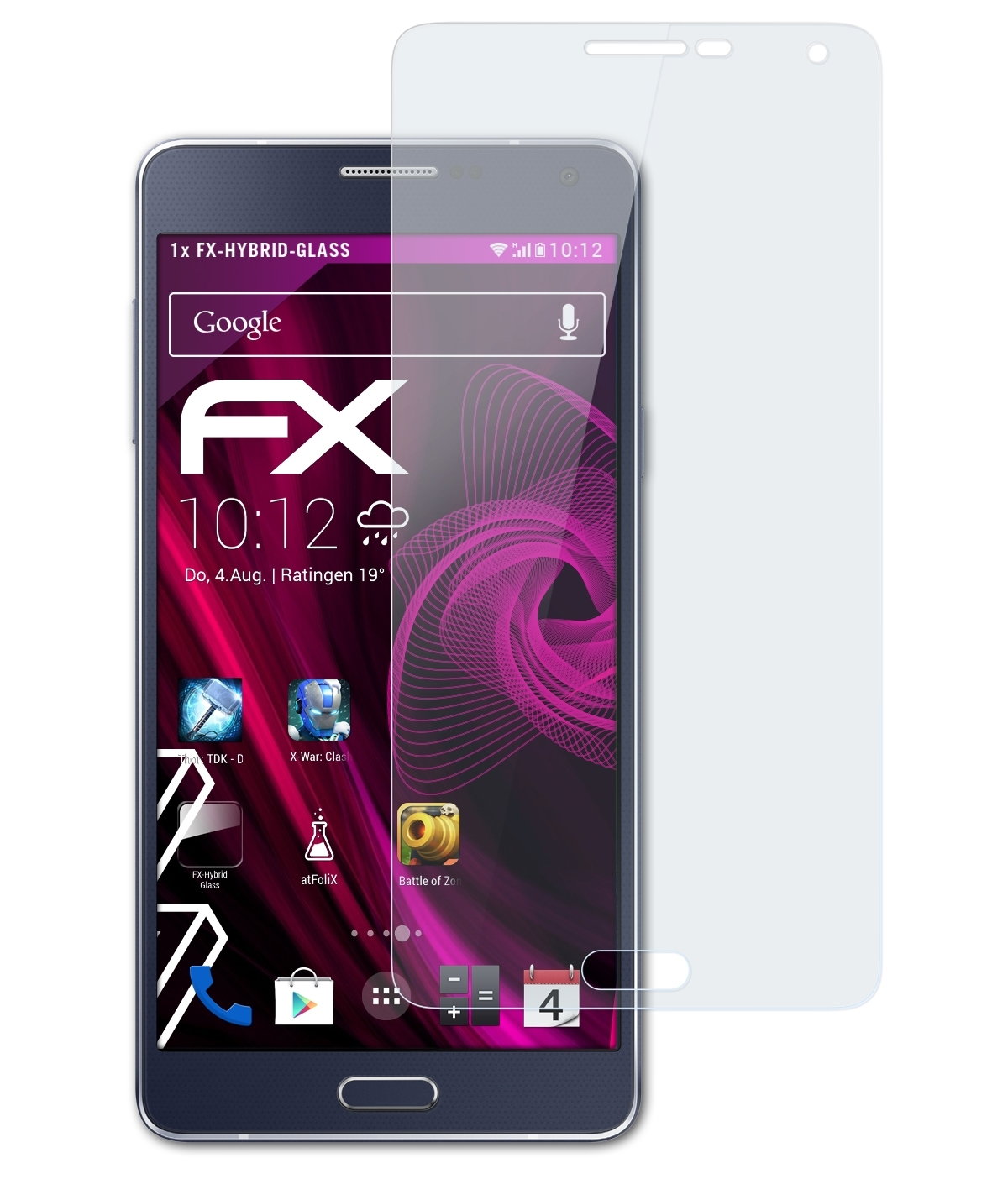ATFOLIX FX-Hybrid-Glass Samsung (2015)) Schutzglas(für A7 Galaxy