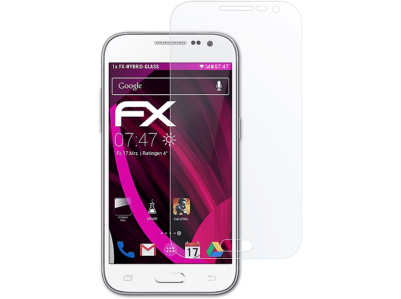 ATFOLIX FX-Hybrid-Glass Schutzglas(für Samsung Galaxy Core Prime)