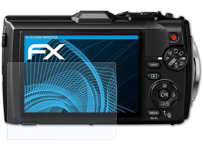 ATFOLIX FX-Clear 3x TG-4) Displayschutz(für Olympus