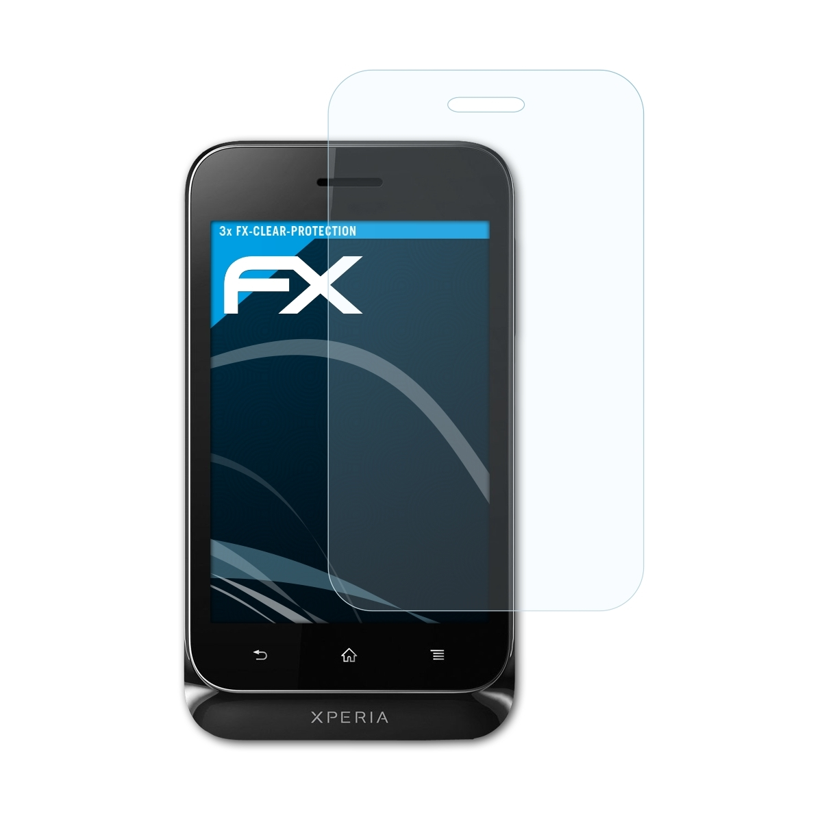 3x Displayschutz(für Tipo) FX-Clear ATFOLIX Xperia Sony