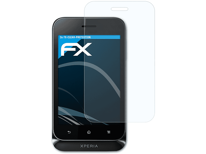ATFOLIX 3x FX-Clear Displayschutz(für Sony Xperia Tipo)