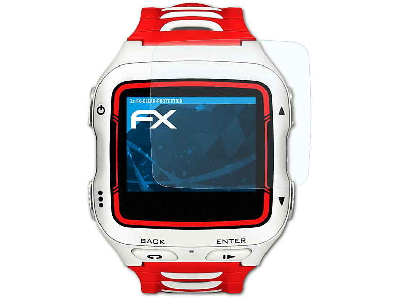 ATFOLIX 3x FX-Clear Displayschutz(für Garmin Forerunner 920XT)