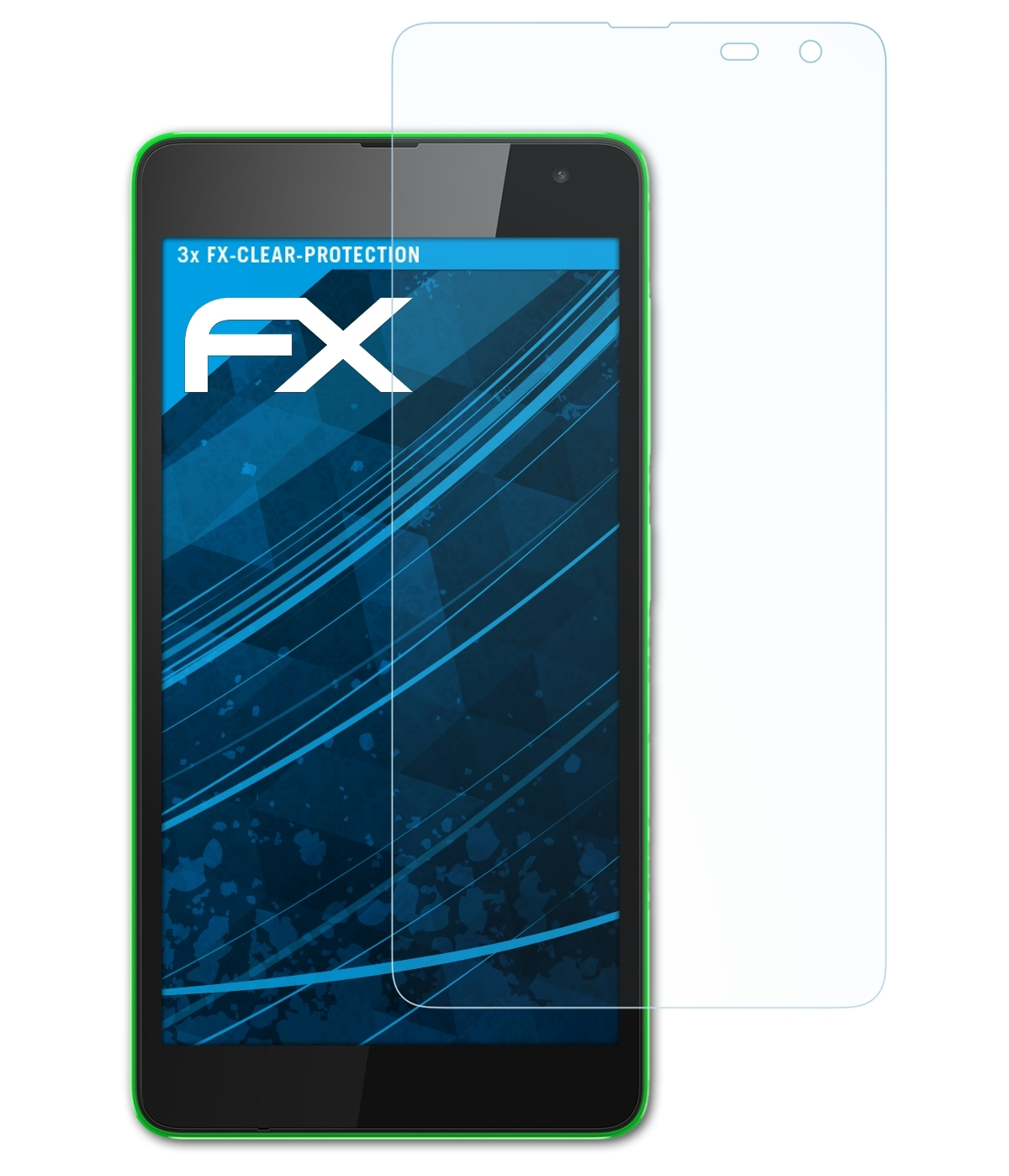 ATFOLIX 3x FX-Clear Displayschutz(für Microsoft 535) Lumia