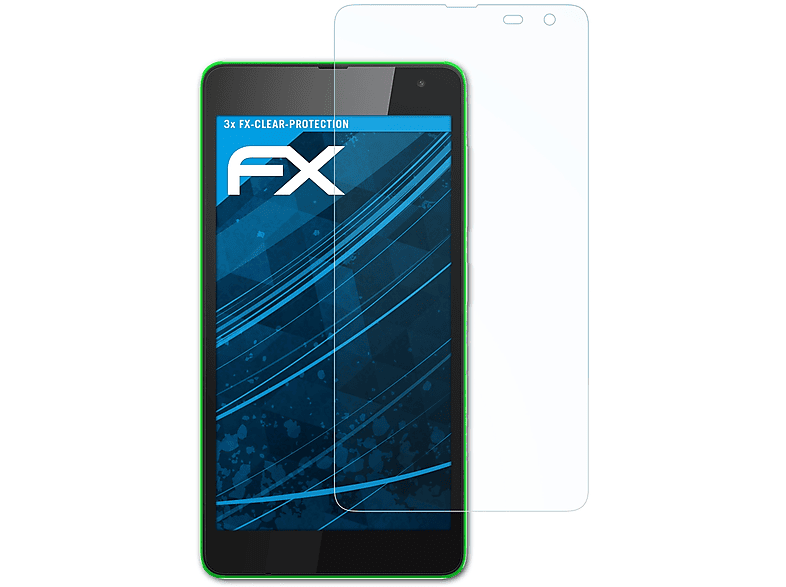 ATFOLIX 3x FX-Clear Displayschutz(für Microsoft Lumia 535)