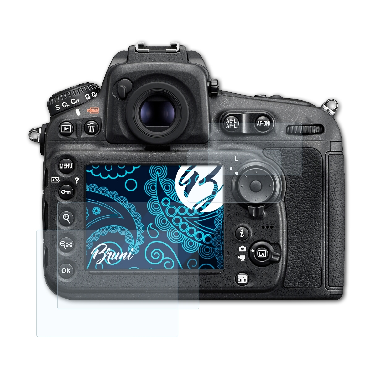 BRUNI 2x Basics-Clear Nikon Schutzfolie(für D810)
