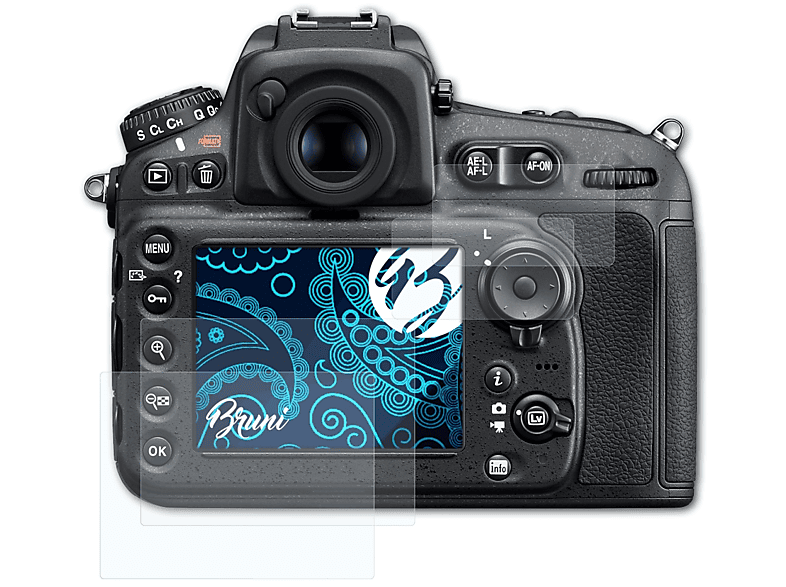 BRUNI 2x Basics-Clear Schutzfolie(für Nikon D810)