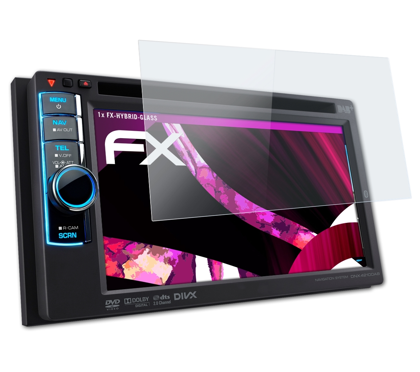 DNX4230DAB) ATFOLIX Kenwood Schutzglas(für FX-Hybrid-Glass