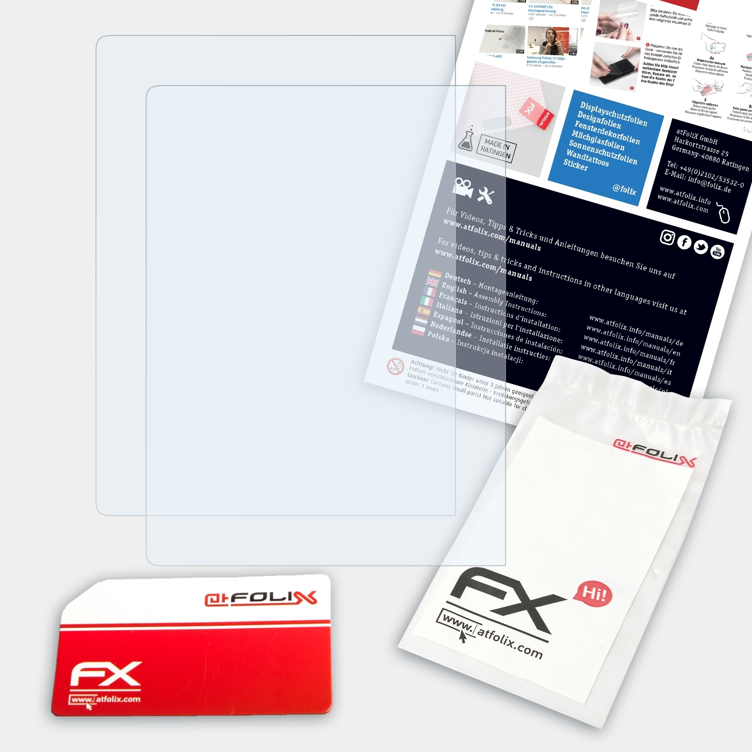 ATFOLIX 2x FX-Clear Displayschutz(für PocketBook InkPad)
