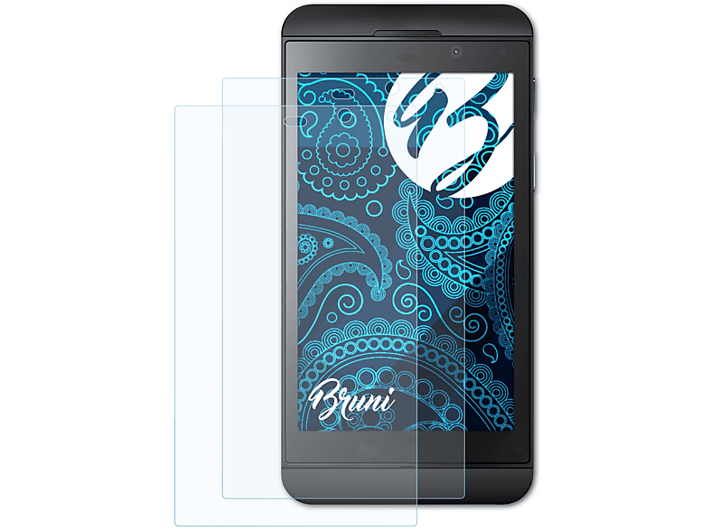 BRUNI 2x Basics-Clear Schutzfolie(für Blackberry Z10)
