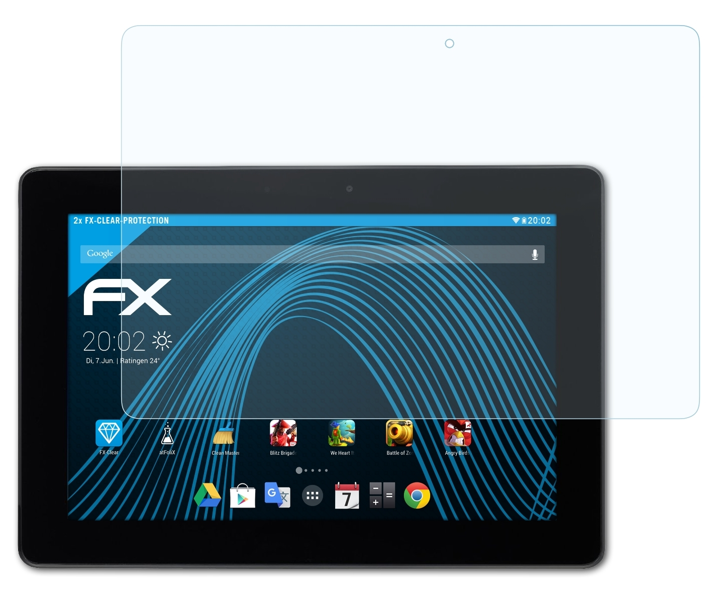 FX-Clear 2x MeMO Asus FHD ATFOLIX Pad Displayschutz(für 10)