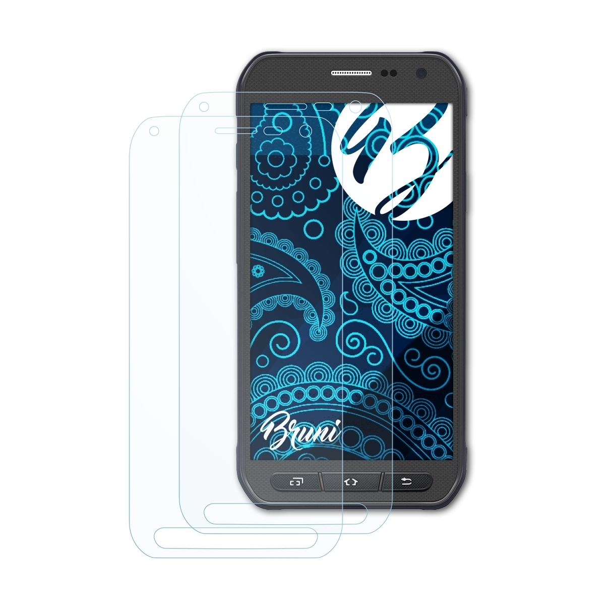 S6 Galaxy 2x Samsung Schutzfolie(für BRUNI Basics-Clear Active)