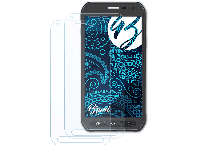 BRUNI 2x Basics-Clear Schutzfolie(für Samsung Galaxy S6 Active)