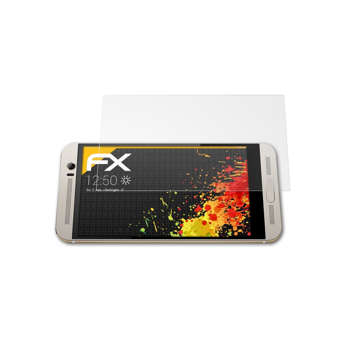 3x ATFOLIX Plus) HTC M9 Displayschutz(für FX-Antireflex One